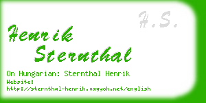 henrik sternthal business card